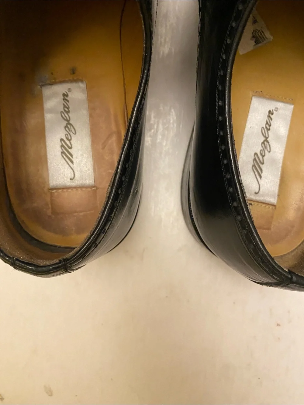 Mezlan Nicola Men’s Black Cap-Toe Lace-Up Oxfords Size 11